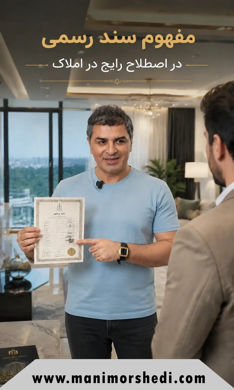 مفهوم سند رسمی در اصطلاح رایج در املاک